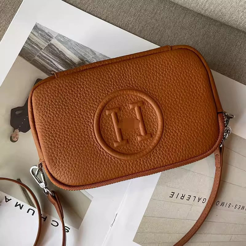 Women's Genuine Leather Exquisite Texture High-grade Compact Small Square Bags