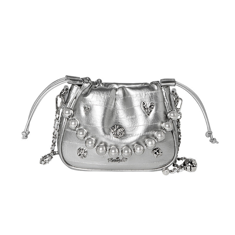 Women's Sier High-grade Chain Genuine Leather Shoulder Bags