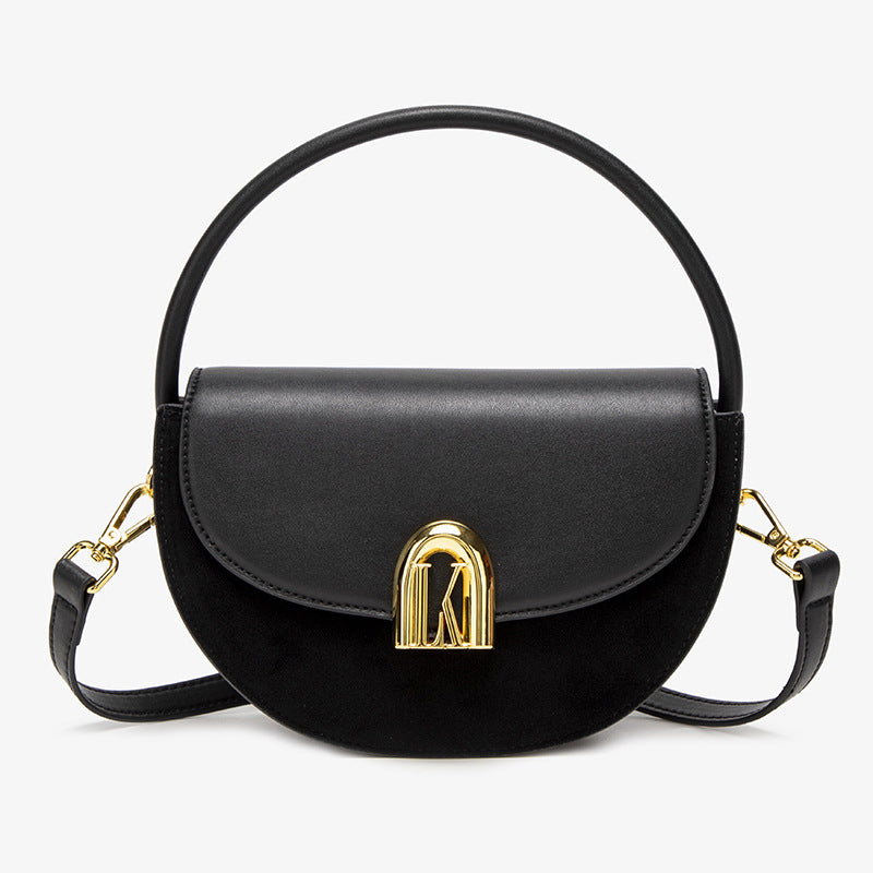 Women's Leather High-grade Niche Semicircle Matte Fashion Crossbody Bags
