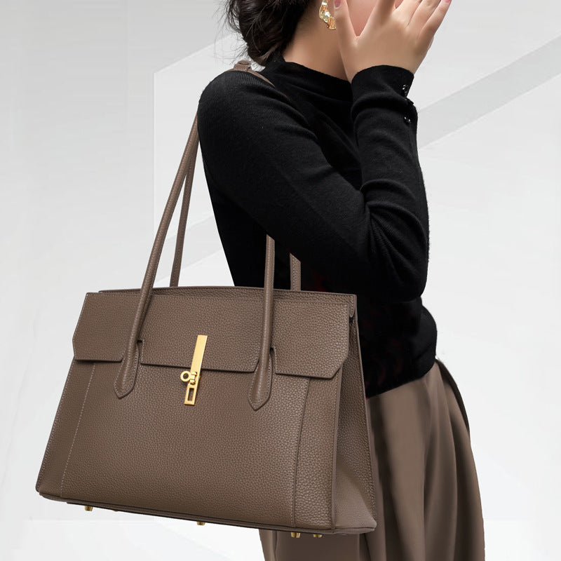 Women's Genuine Leather Big Large Capacity Totes Shoulder Bags