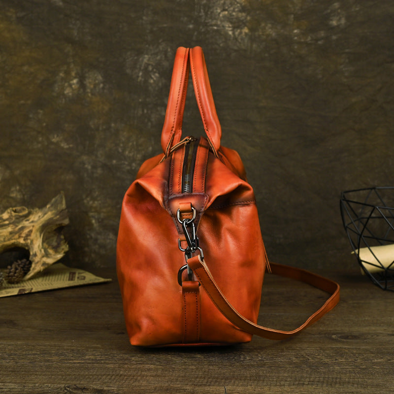 Women's First Layer Cowhide Vintage Trendy Handbags