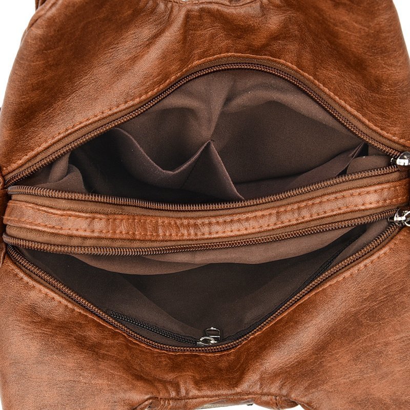 Women's Vintage Genuine Leather Motorcycle Trendy Quality Handbags
