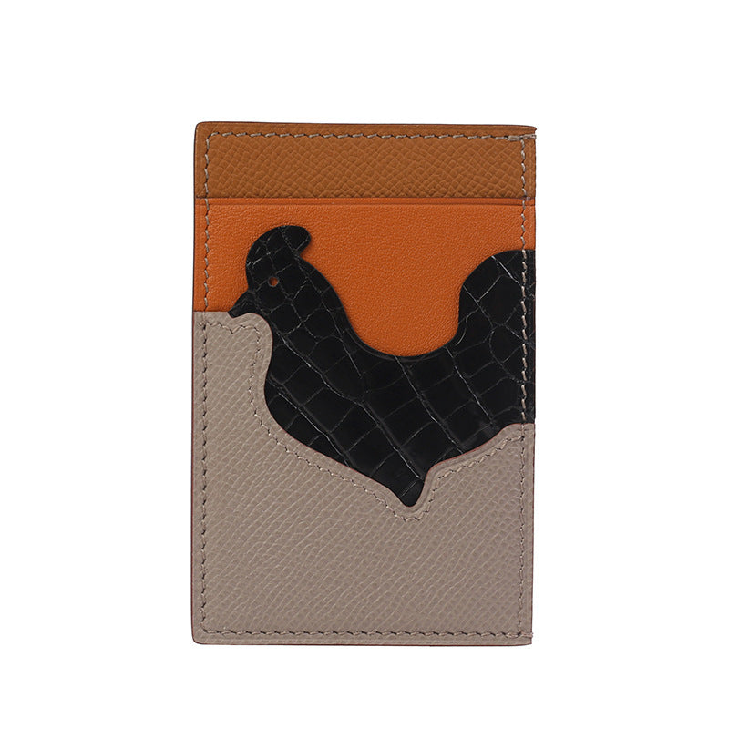 Zodiac Crocodile Sheepskin Hand Sewing Multiple Card Holder