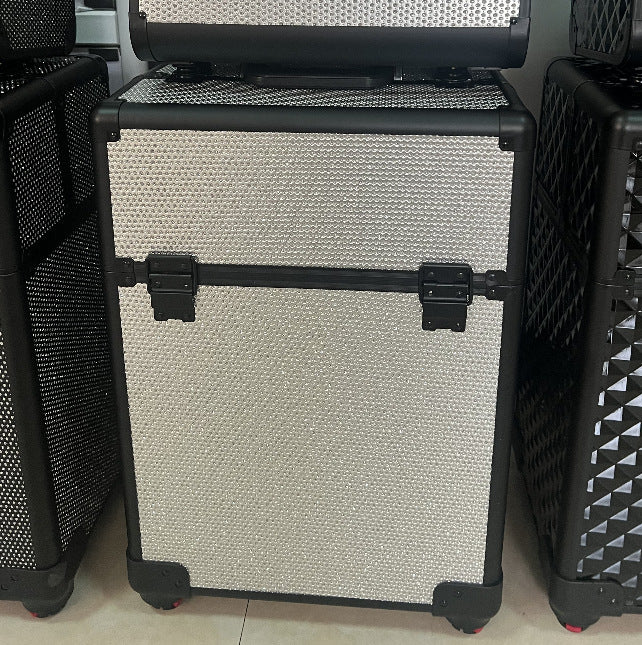 Large Capacity Water Cube Aluminum Alloy Cosmetic Cases