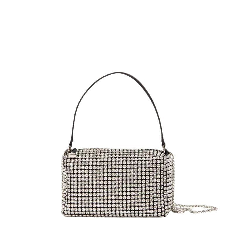 Women's Rhinestone Full Diamond Bright Crystal Underarm Crossbody Bags