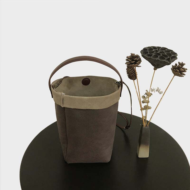 Women's High-grade Genuine Leather Simple Large Capacity Handbags