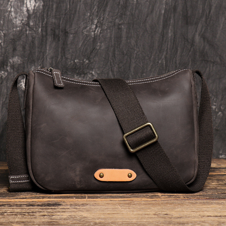 Women's & Men's & Vintage Genuine Leather Crazy Horse Men's Shoulder Bags