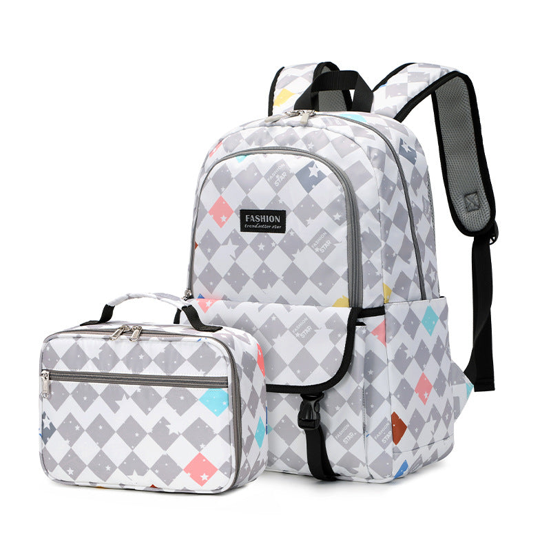 Wind Two-piece Plaid Sweet Lady High Backpacks