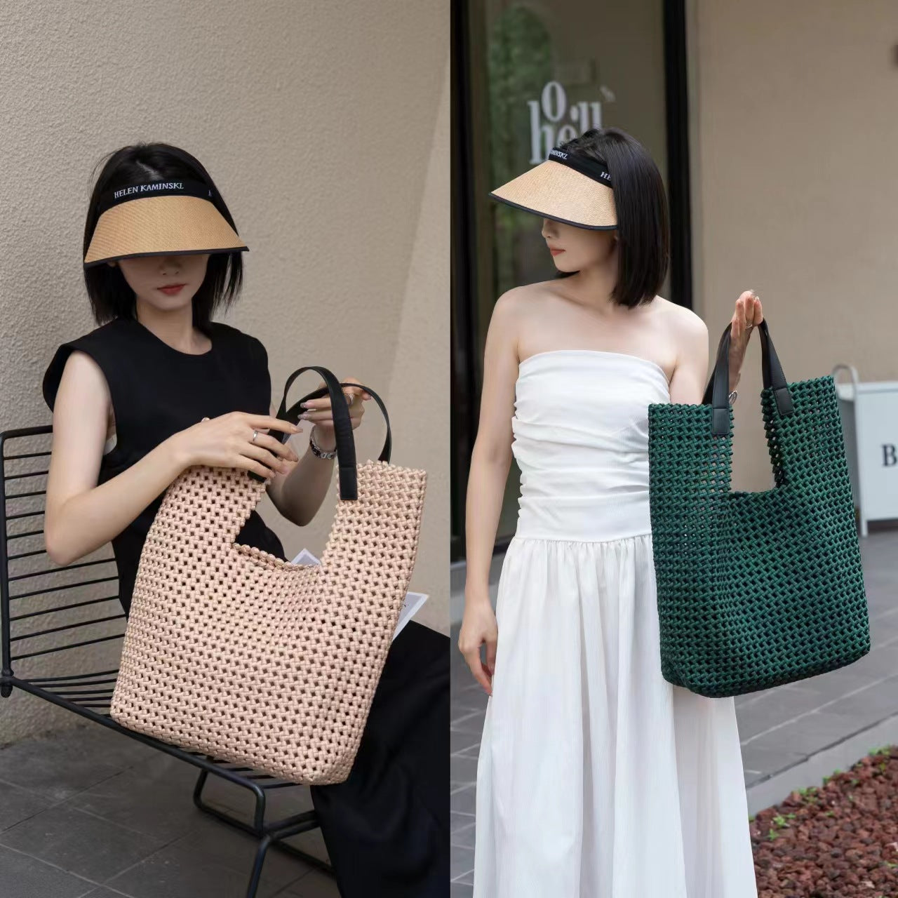 Luxury Hand-woven Silk Satin Windmill Knot Hollow Handbags