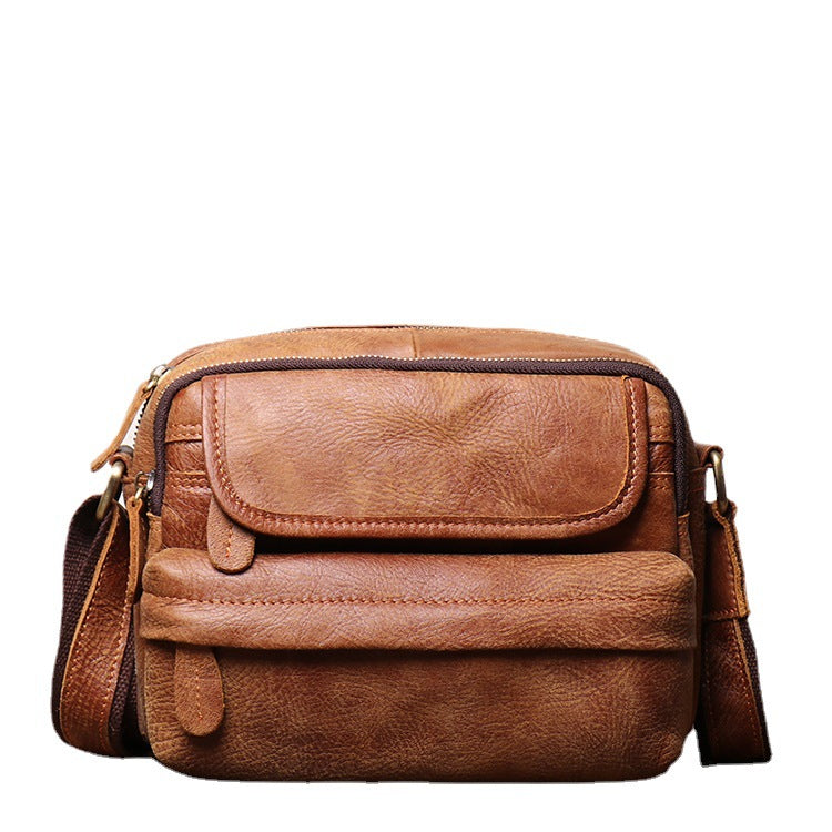 Women's & Men's & Matte Leather Large Capacity Cowhide Men's Shoulder Bags
