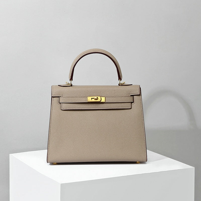 Women's Genuine Leather Advanced Texture Palm Print Kelly Crossbody Bags