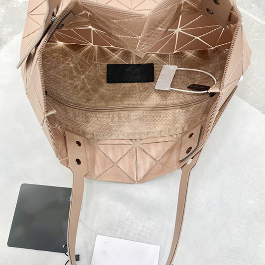 Women's Summer Grid Frosted Same Background Color Rhombic Shoulder Bags