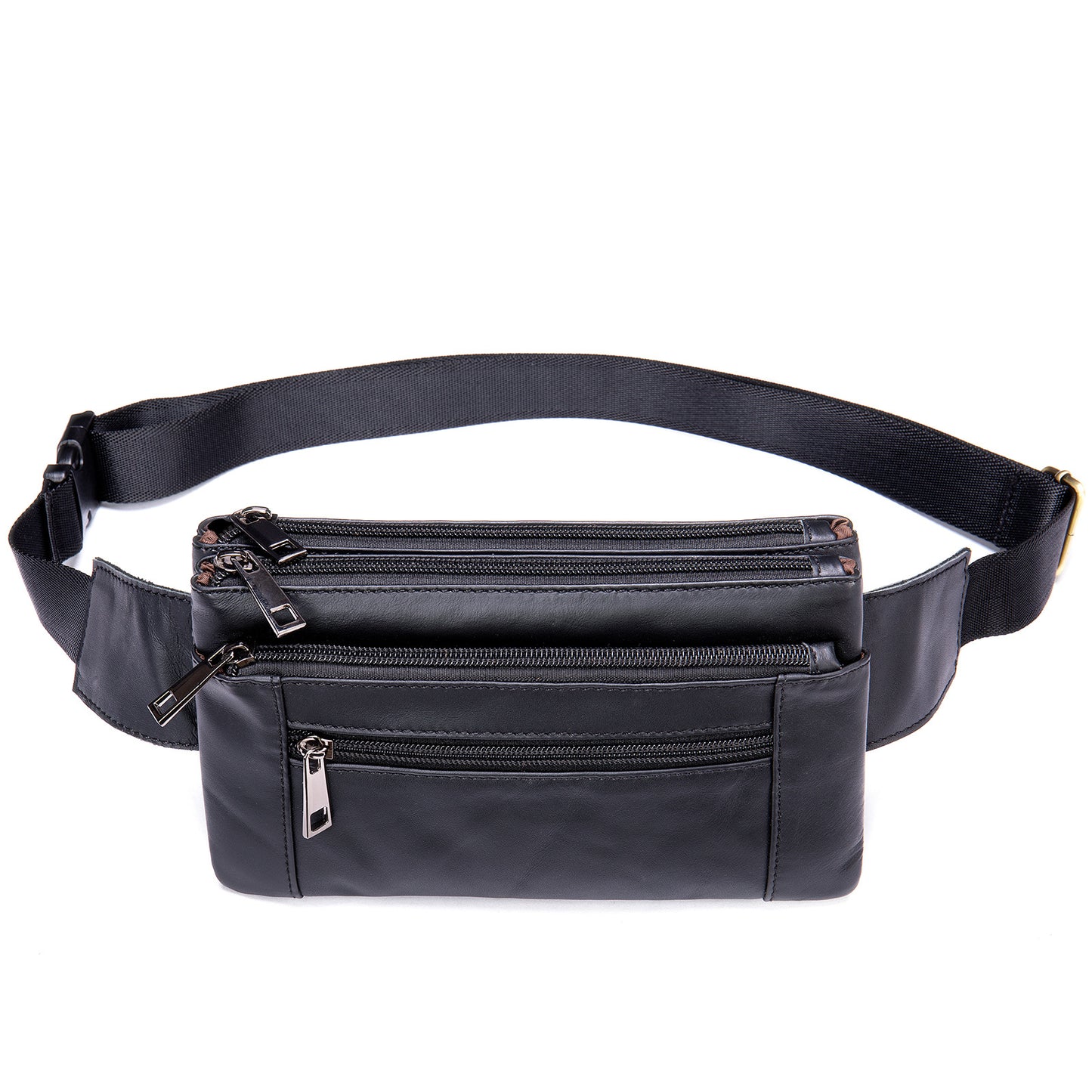 Men's Mobile Pocket Stall Genuine Leather Men's Waist Packs