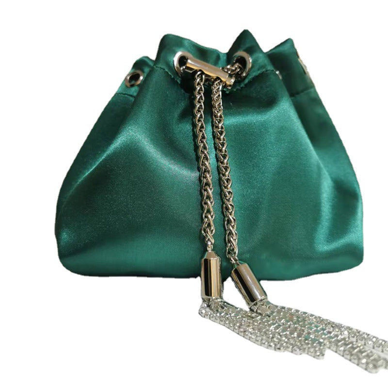 Women's Live Broadcast Selected Tassel Drawstring Fashion Shoulder Bags