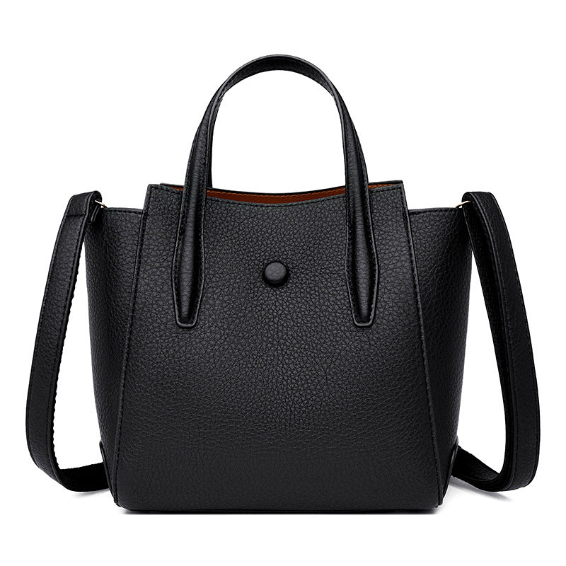 Women's Commuter Portable Simple Solid Color High Shoulder Bags