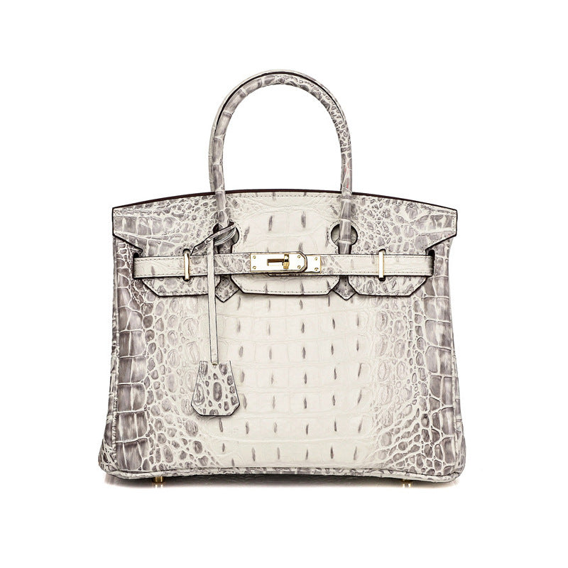 Women's Classic Fashion Genuine Leather Platinum Handbags