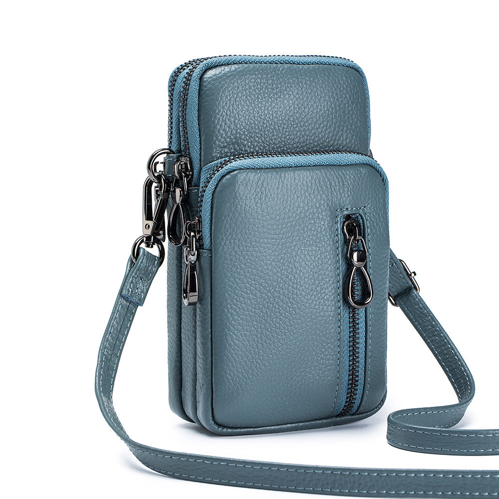 Women's Leather Fashion Trend Large Capacity Vertical Phone Bags