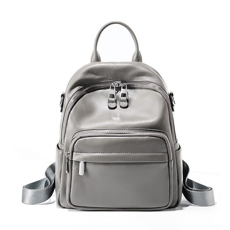 Women's Genuine Leather Soft Fashionable Trendy Head Layer Cowhide Backpacks