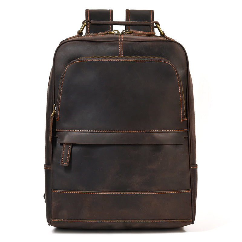 Men's Retro Leather Crazy Horse Large Capacity Bags
