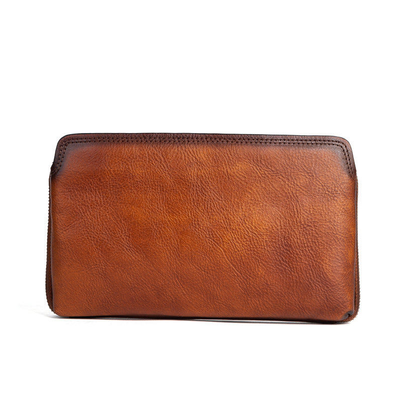 Practical Top Layer Village High Vegetable Tanning Men's Handbags