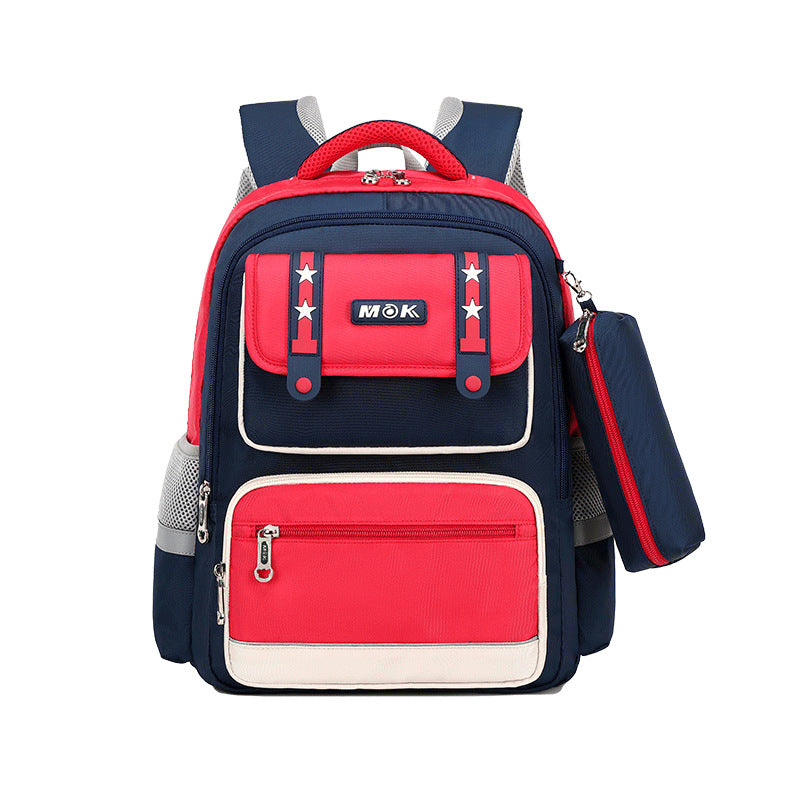 Children's Primary Boys Grade Waterproof Burden Reduction Spine Protection Elementary School Students' Schoolbags