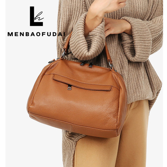 Women's First Layer Soft Cowhide Fashion Genuine Handbags