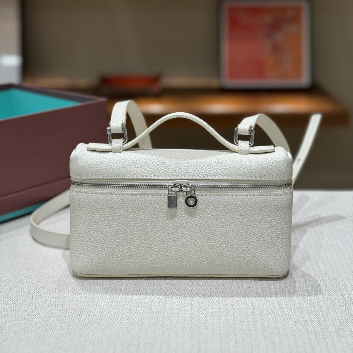 Women's Lunch Box First Layer Cowhide Hand Shoulder Bags