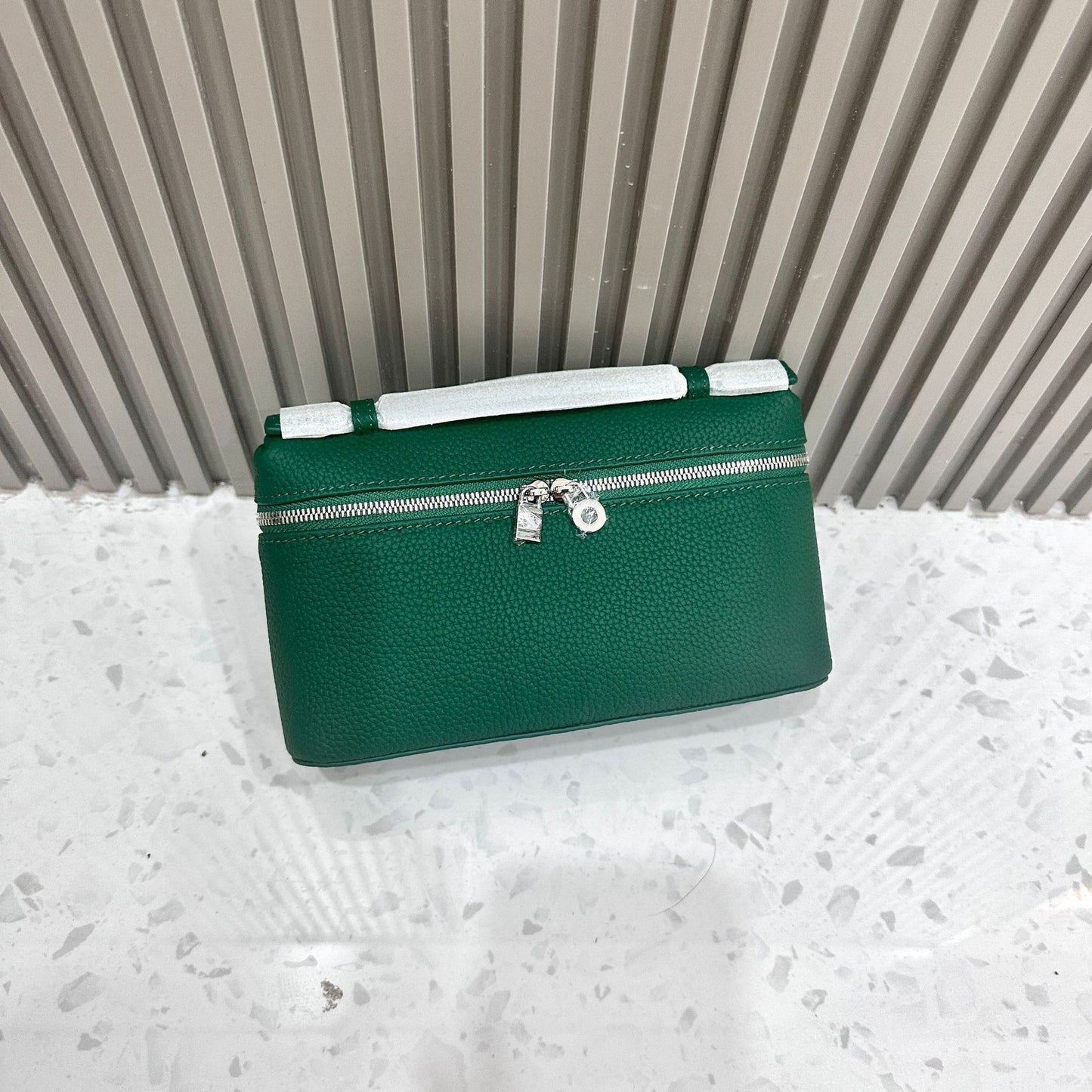 Women's Genuine Leather Lunch Box Kelly Lychee Pattern Shoulder Bags
