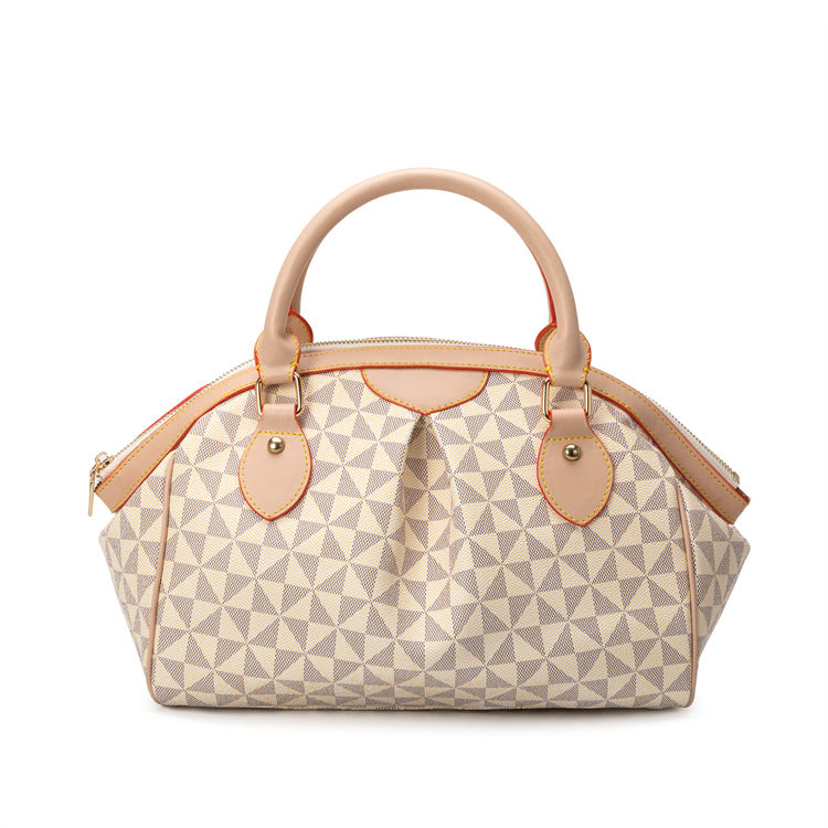 Women's Pleated Windmill Pattern Printed Shell High-grade Versatile Bags