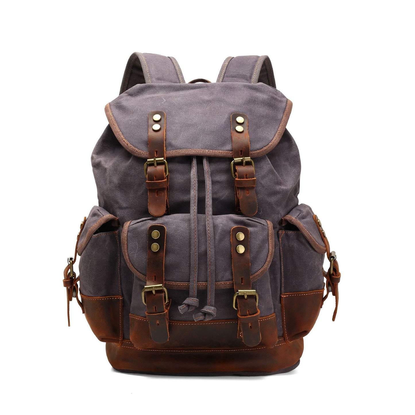 Retro Waterproof Oil Wax Canvas Large Backpacks