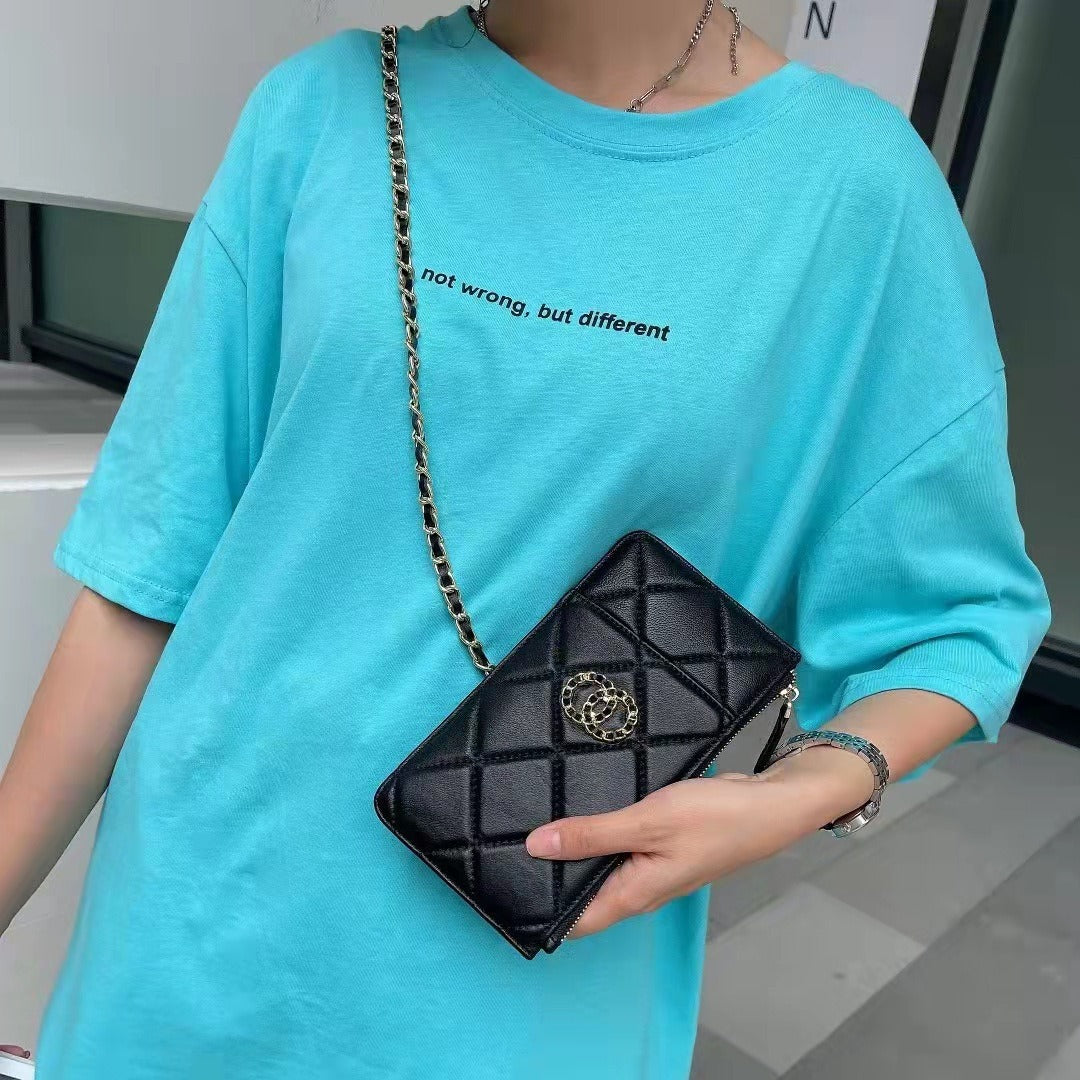 Women's Mobile Fashion Sheepskin Vertical Mini Phone Bags
