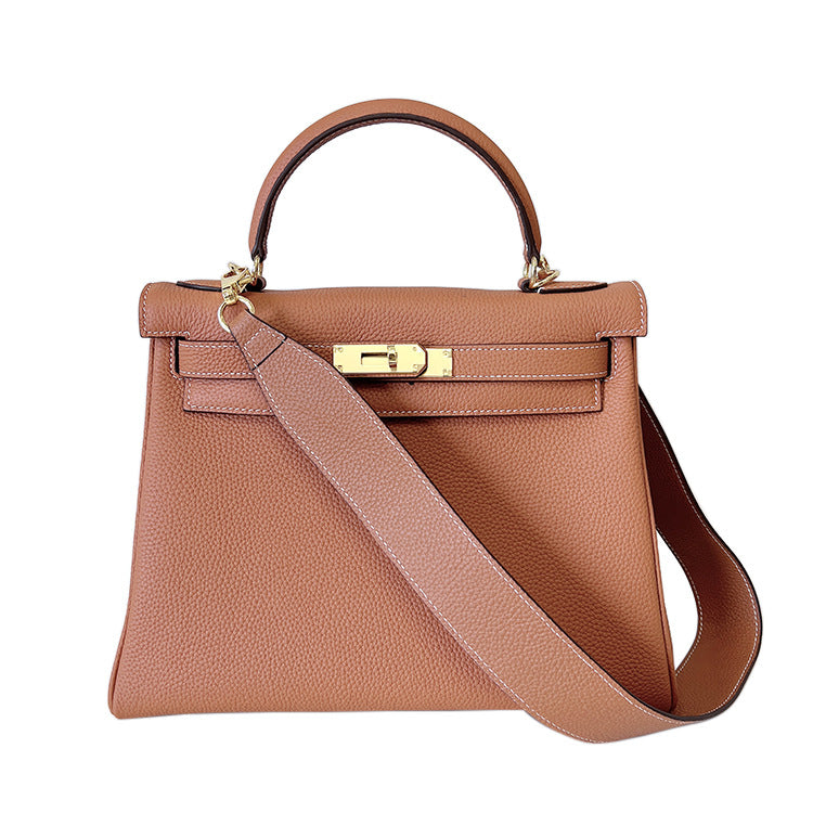 Women's Kelly Genuine Leather First Layer Cowhide Handbags