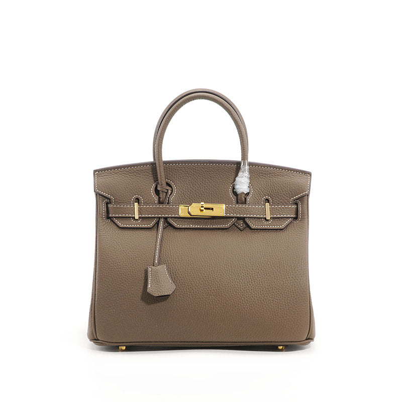 Women's Genuine Leather Lychee Pattern First Layer Crossbody Bags