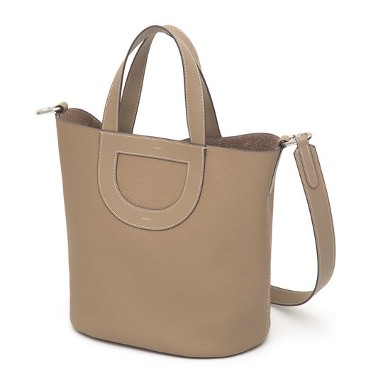 Women's Cowhide Pig Nose Vegetable Basket Large Handbags