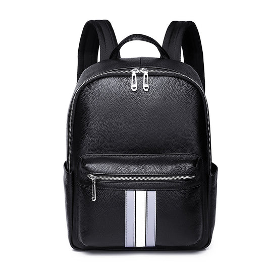 Men's Cowhide Large Capacity Leather Business Computer Backpacks