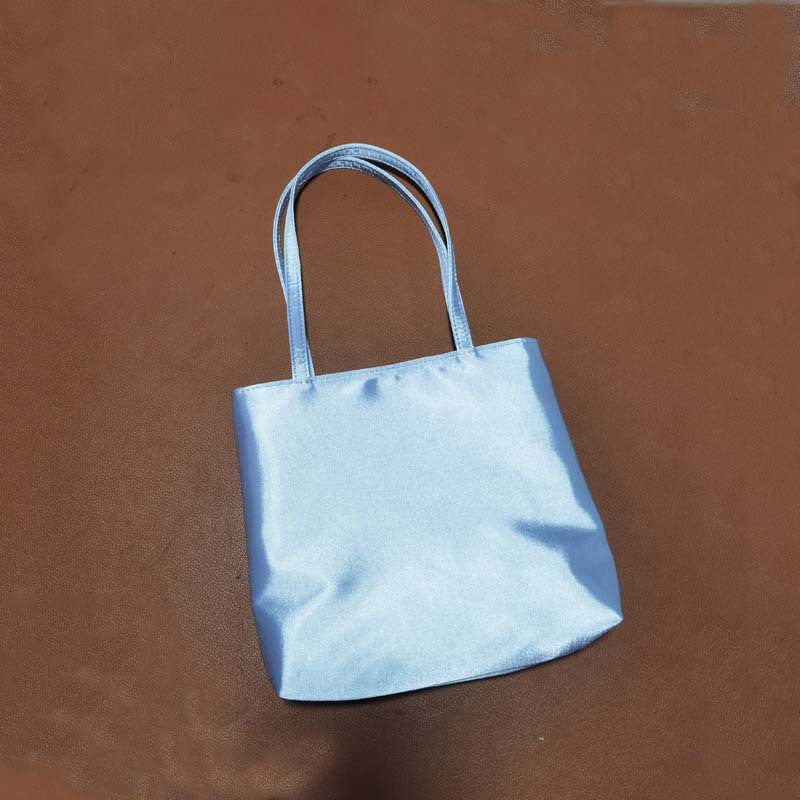 Women's Korean Commuter Retro Underarm Striped Tote Bags