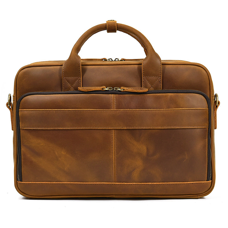 Men's Leather Vintage Business Commuter Computer Men's Briefcases