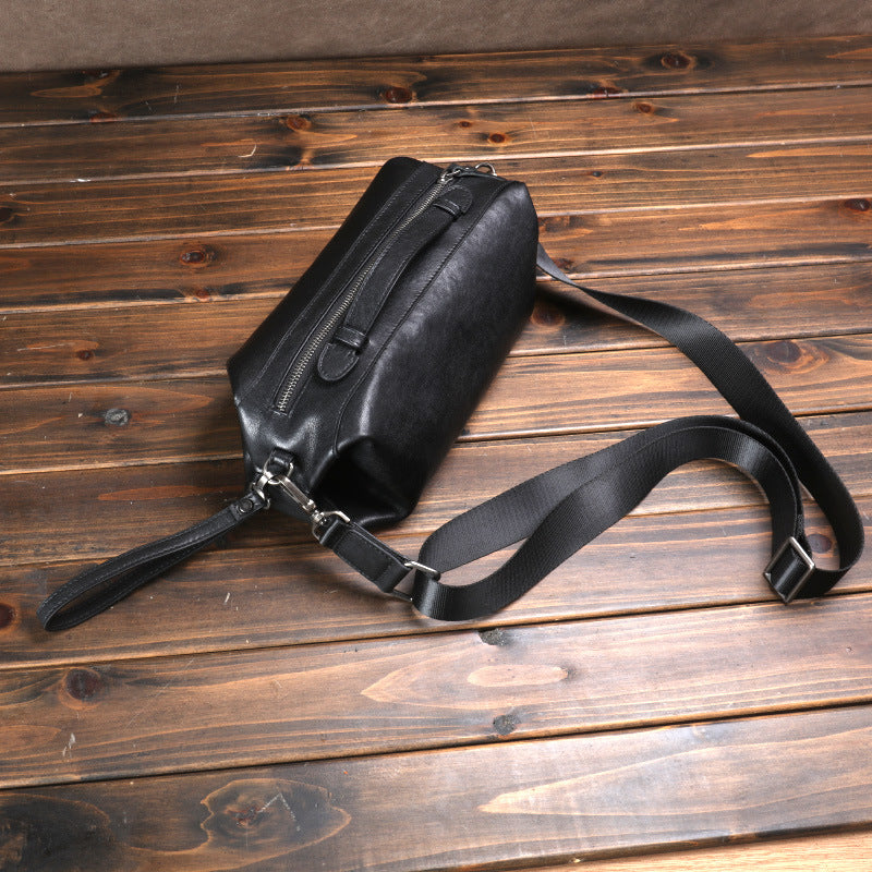 Men's Leather Commute Leisure First Layer Cowhide Men's Messenger Bags