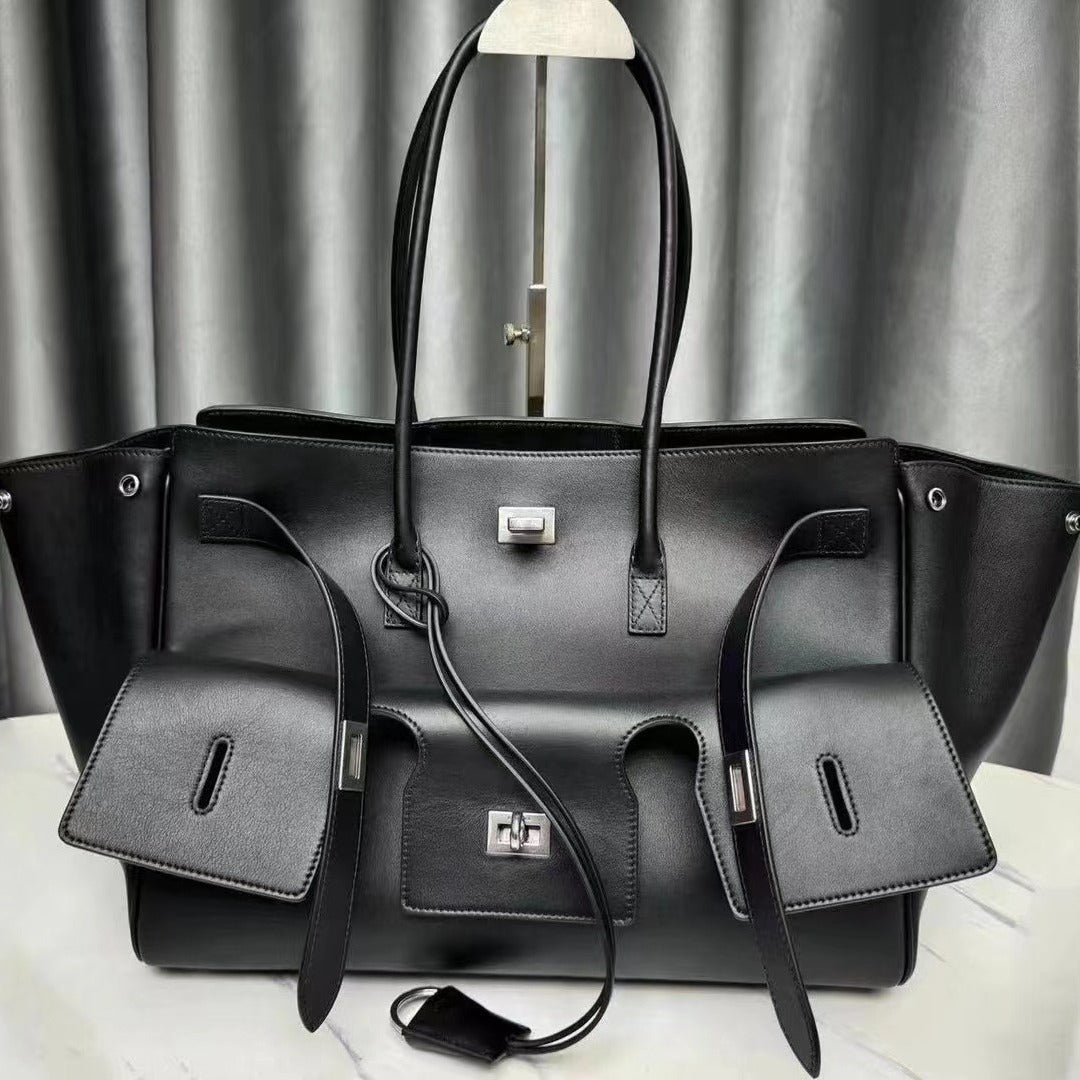 Popular Cowhide Fashionable Loose Feeling Big Tote Bags