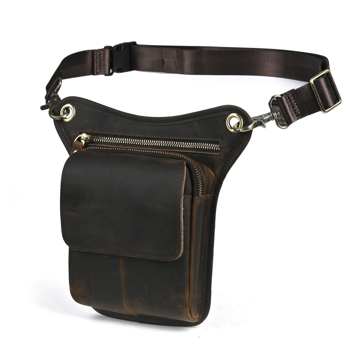 Men's Oil Waxed Leather Cowhide Euro Trendy Bags