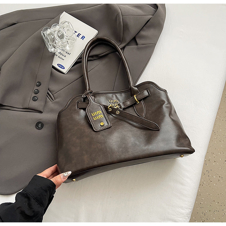 Women's Retro Hand-held Advanced Exquisite Commuter Bags