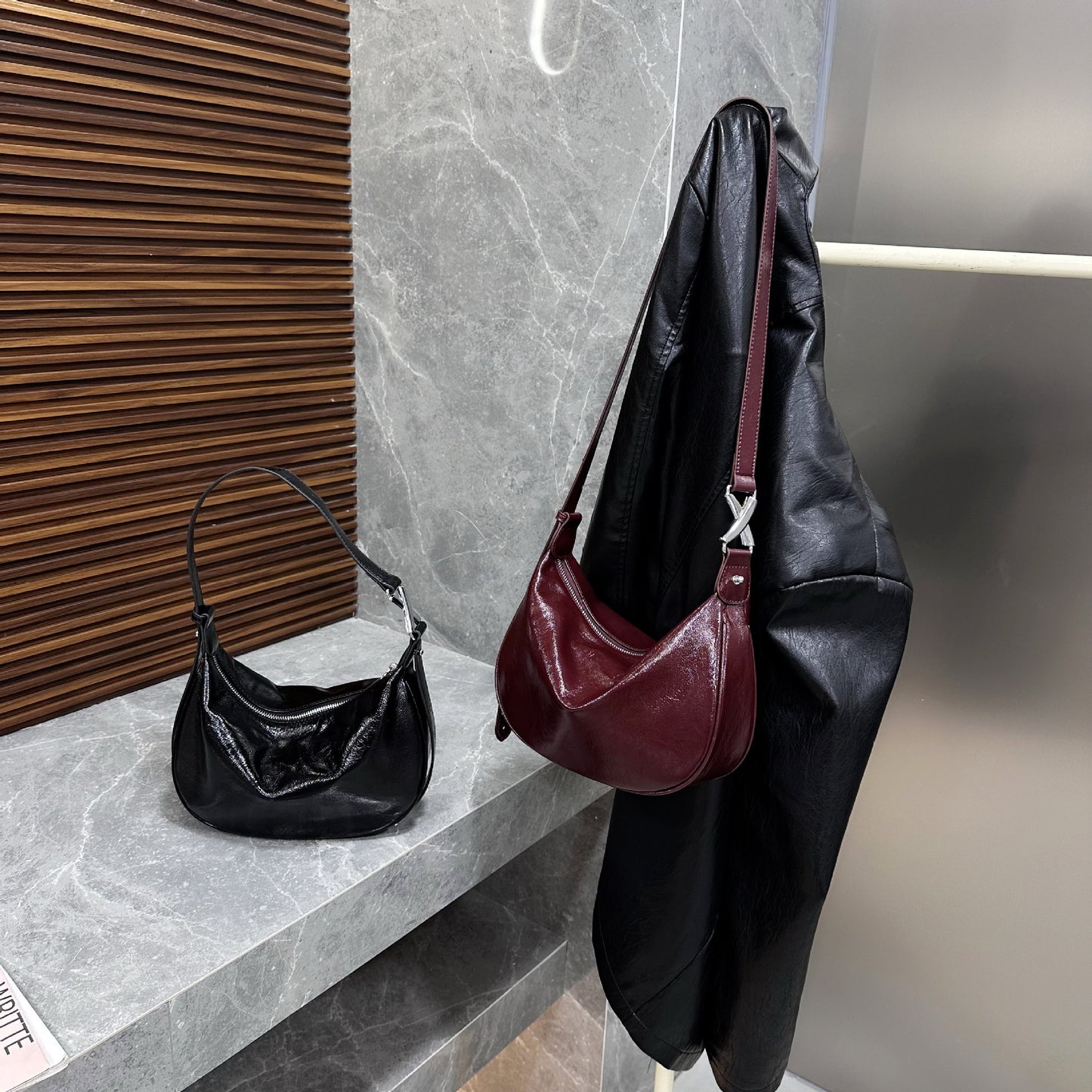 Women's Wax First Layer Leather Fashion Simple Bags
