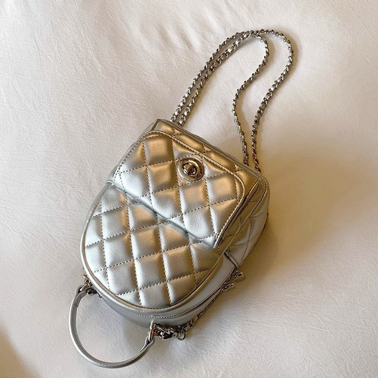 Women's Fashion Spring Oxygen Chain Rhombus Backpacks