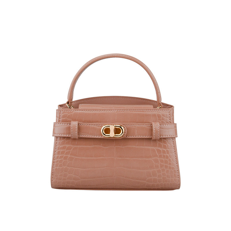 Women's Crocodile Pattern Size Portable Kelly Fashionable Shoulder Bags