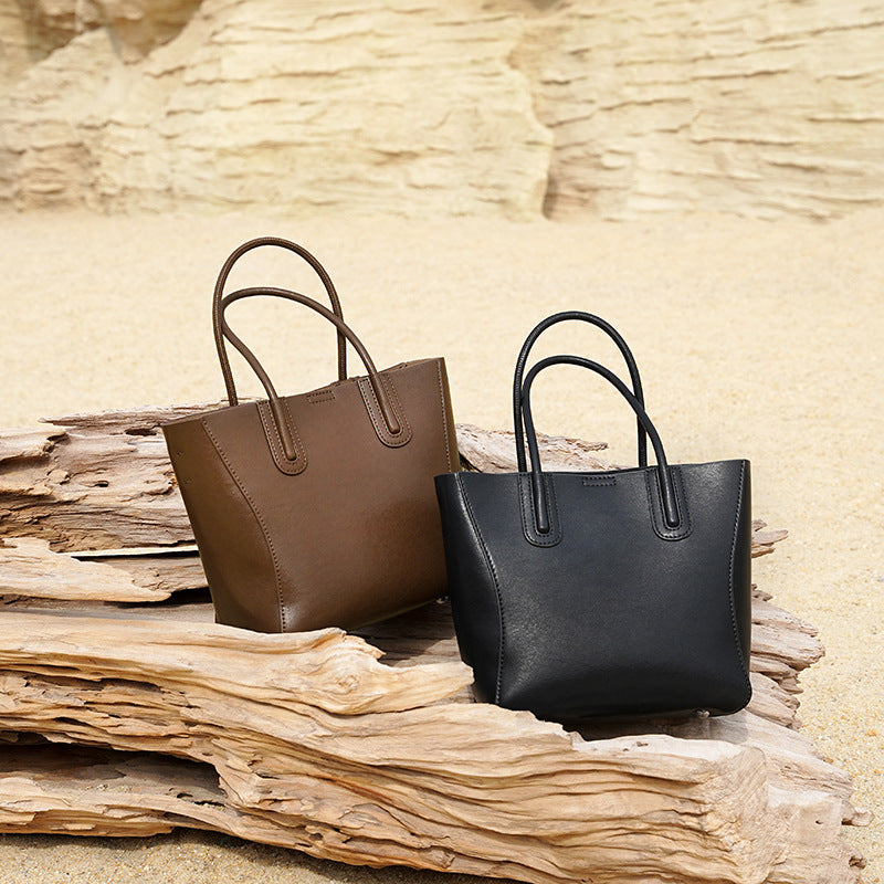 Women's Genuine Leather Simple Artistic Retro Vegetable Crossbody Bags