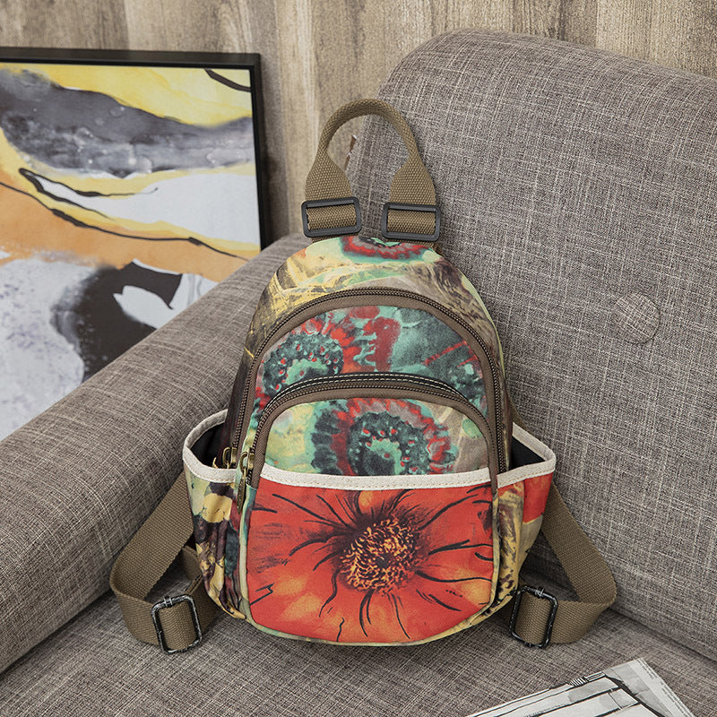 Women's Korean Style Fashion Cool Printed Polyester Backpacks