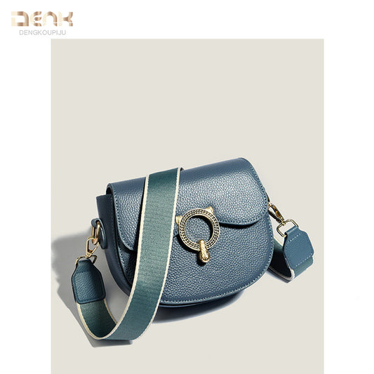 Women's Genuine Leather Design High Sense Saddle Shoulder Bags