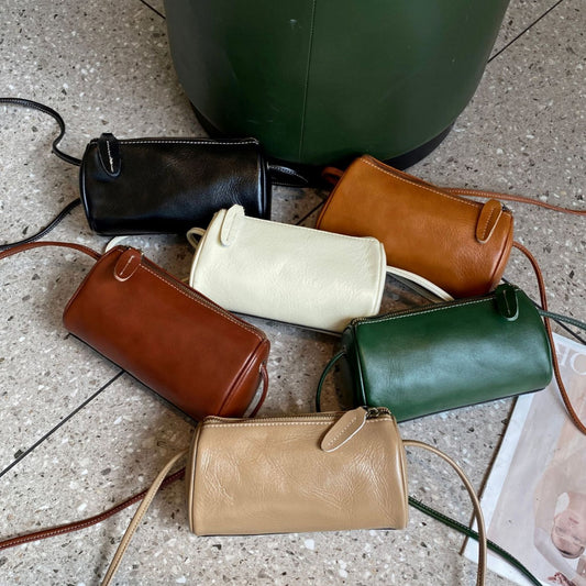 Women's Vegetable Tanned Fashionable Summer Top Layer Shoulder Bags