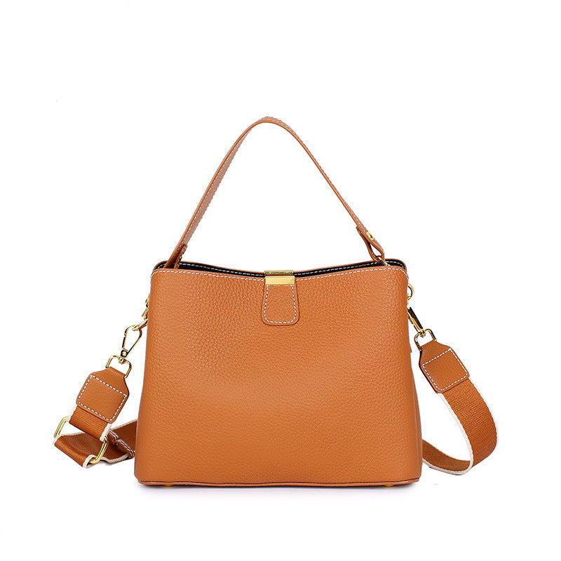 Women's Fashion Cattle Leather Commute Genuine Shoulder Bags
