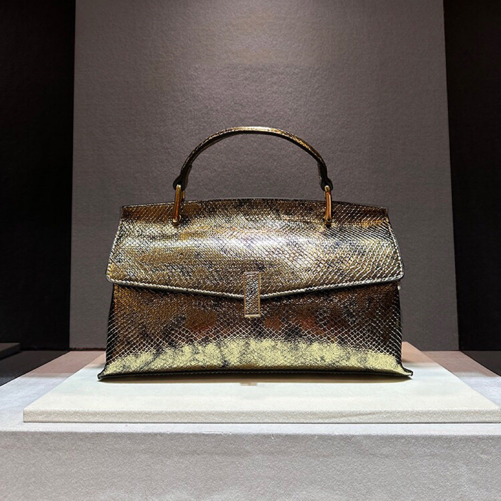 Attractive Beautiful High-grade Leather Serpentine Fashion Crossbody Bags